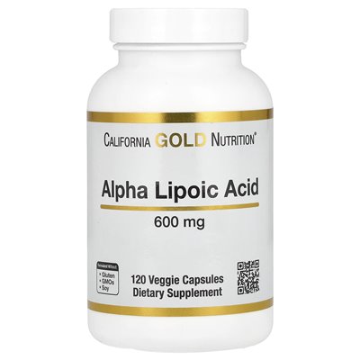 California Gold Nutrition, Alpha Lipoic Acid, 600 mg, 120 kapsułek wegetariańskich