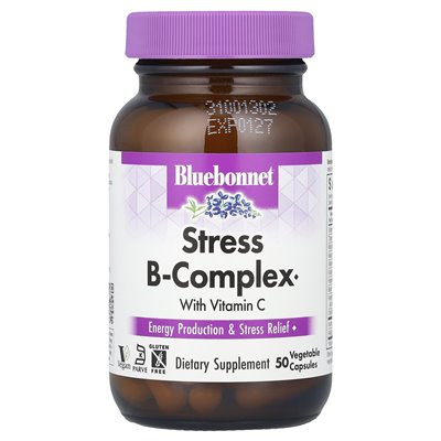Bluebonnet Nutrition, kompleks stresowy z witaminą C, 50 kapsułek warzywnych Bluebonnet Nutrition, kompleks stresowy z witaminą C, 50 kapsułek warzywnych
