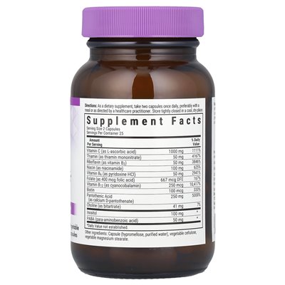 Bluebonnet Nutrition, kompleks stresowy z witaminą C, 50 kapsułek warzywnych Bluebonnet Nutrition, kompleks stresowy z witaminą C, 50 kapsułek warzywnych