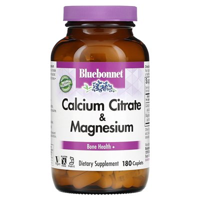 Bluebonnet Nutrition, Calciumcitrat und Magnesium, 180 Kapseln