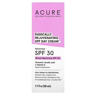 Acure, radykalnie odmładzanie, krem dzienny, SPF 30, 1,7 fl oz (50 ml) Acure, radykalnie odmładzanie, krem dzienny, SPF 30, 1,7 fl oz (50 ml)