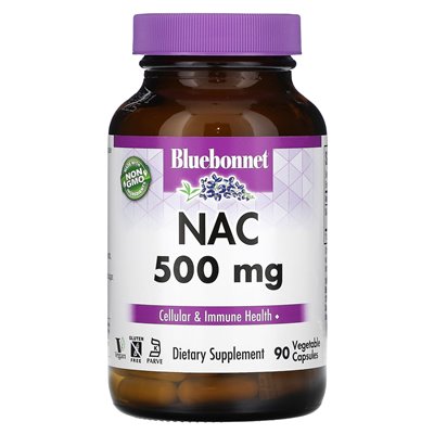 Bluebonnet Nutrition, NAC, 500 mg, 90 kapsułek warzywnych