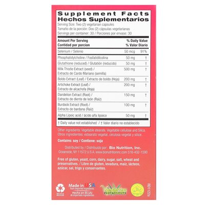 Bio Nutrition, Wellness Liver, 60 vegetarian capsules