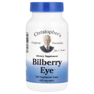 Oryginalne formuły Christophera, Bulberry Eye, 850 mg, 100 czapek wegetariańskich (425 mg na kapsułkę) Oryginalne formuły Christophera, Bulberry Eye, 850 mg, 100 czapek wegetariańskich (425 mg na kapsułkę)