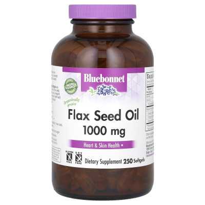 Bluebonnet Nutrition, Bio-Leinsamenöl, 1000 mg, 250 weiche