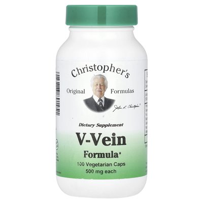 Christopher's Original Formulas, V-Vein Formula, 1000mg, 100 Veggie Caps (500mg per capsule)