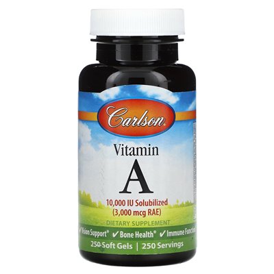 Carlson Vitamin A 3000 MCG RAE (10,000 IU) 250 Softgels