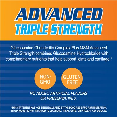 21st Century, Glucosamin-Chondroitin-Komplex plus MSM, erweiterte Dreifachstärke, 120 Tabletten