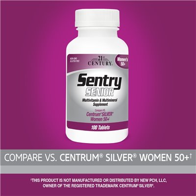 21st Century, Sentry Senior, Multiwitamin &amp Multimineral Supplement, Women 50+, 100 tabletek