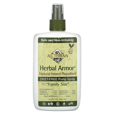 Cały teren, zbroja ziołowa, naturalny środek odstraszający owady, spray bez pompek deet, 8 fl oz (240 ml) Cały teren, zbroja ziołowa, naturalny środek odstraszający owady, spray bez pompek deet, 8 fl oz (240 ml)