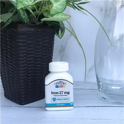 21st Century High Strength Iron, 27 mg, 110 leicht zu schluckende Tabletten