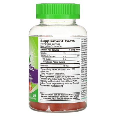 21st Century, Vita Joy Melatonin Gummi, Extra Strength, Erdbeere, 10 mg, 60 Gummibärchen (5 mg pro Gummibärchen)