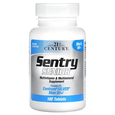 21st Century, Sentry Senior, Multivitamin- und Multimineralstoffpräparat, Männer 50, 100 Tabletten