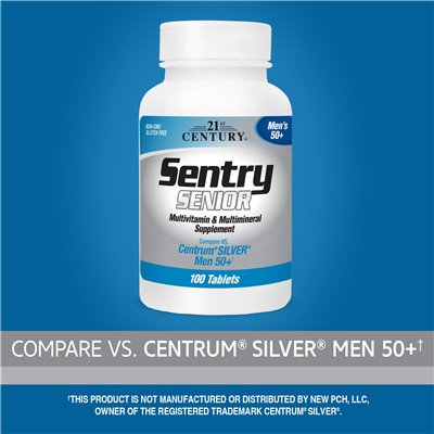 21st Century, Sentry Senior, Multiwitamin &amp Multimineral Supplement, Men's 50, 100 tabletek