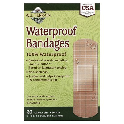 All Terrain, Waterproof Bandages, 20 Bandages All Terrain, Waterproof Bandages, 20 Bandages