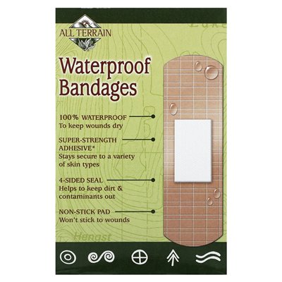 All Terrain, Waterproof Bandages, 20 Bandages All Terrain, Waterproof Bandages, 20 Bandages