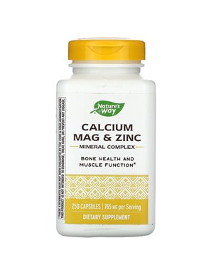 Nature's Way, Mineral Extract: Calcium, Magnesium & Zinc, 765 mg, 250 Capsules