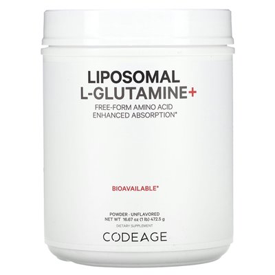 Codeage, Liposomal L-Glutamine+ Powder, Free-Form Amino Acid, Enhanced Absorption, Unchanged, 5000mg, 1lb (472.5g) Codeage, Liposomal L-Glutamine+ Powder, Free-Form Amino Acid, Enhanced Absorption, Unchanged, 5000mg, 1lb (472.5g)