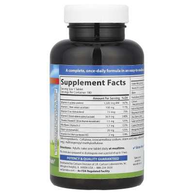 Carlson, Mini-Multi, Vitamine und Mineralien, 180 Minitabletten