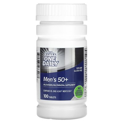 XXI wiek, jeden dziennik, mężczyzn 50+, multiwitamin multimineral, 100 tabletek