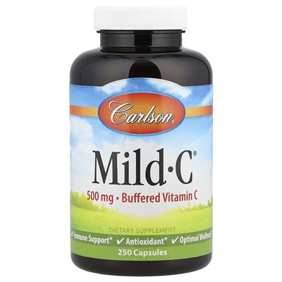 Carlson, Mild-C®, gepuffertes Vitamin C, 250 Kapseln