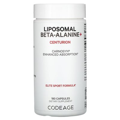 Codeage, Liposomal Beta-Alanine+, Centurion, CarnoSyn, Enhanced Absorption, 180 Capsules Codeage, Liposomal Beta-Alanine+, Centurion, CarnoSyn, Enhanced Absorption, 180 Capsules