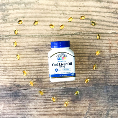 21st Century, Norwegian Cod Liver Oil, 400mg, 110 soft