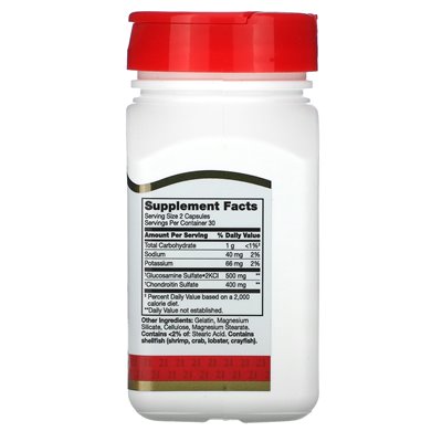 21st Century Glucosamine/Chondroitin Original Strength 60 Easy-to-Swallow Capsules