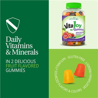 21st Century, Vijoy Gummies, Adult Multivitamin, Fruit Flavor, 120 Gummies