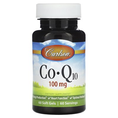 Carlson, COQ10, 100mg, 60 Softgels