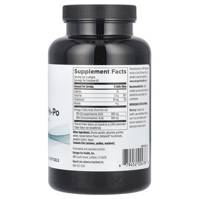 Projekty zdrowia, Omegavail ™ HI-PO, 120 Softgels
