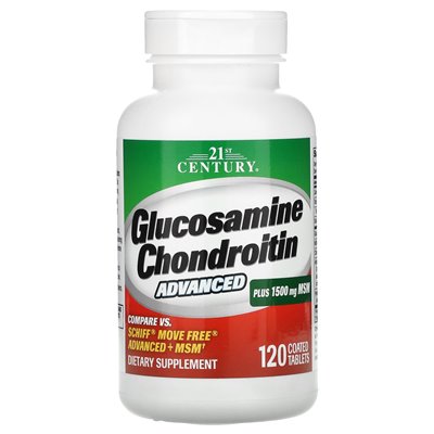 21st Century, Glucosamine Chondroitin Advanced, 120 Coated Tablets
