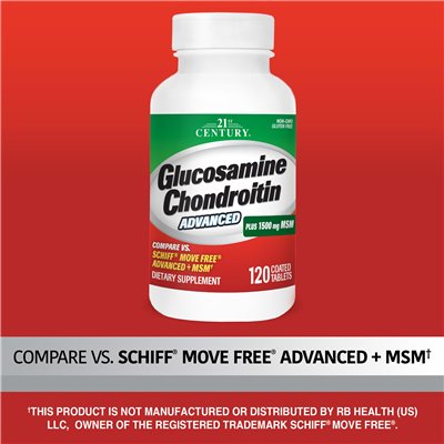 21st Century, Glucosamine Chondroitin Advanced, 120 Coated Tablets