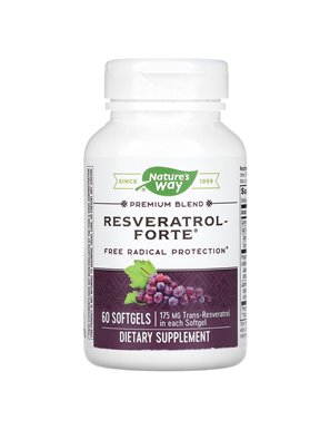 Nature's Way, Premium Blend Resweratrol Forte, 175 mg, 60 Softgeli