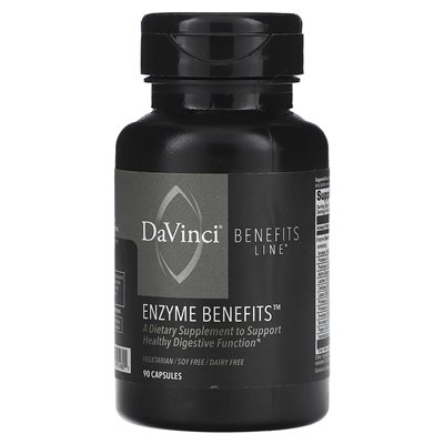 DaVinci Laboratories of Vermont, Enzyme Benefits, 90 kapsułek