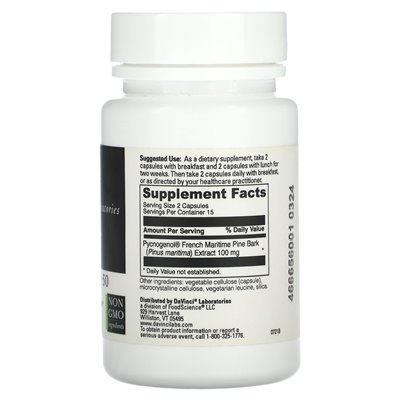 DaVinci Laboratories of Vermont, Pycnogenol-50, 50 mg, 30 capsules