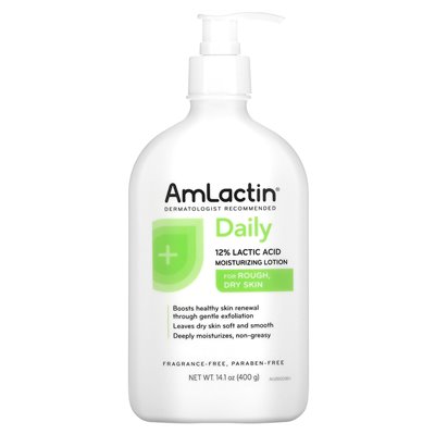 Amlaktyna, codzienny balsam nawilżający, bez zapachu, 14,1 uncji (400 g)