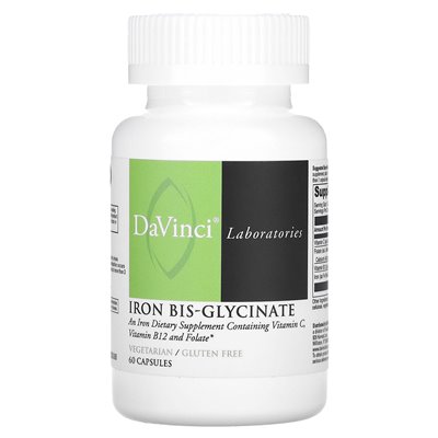 DaVinci Laboratories of Vermont, Iron Bis-glicynian, 60 kapsułek