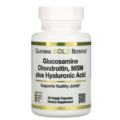 California Gold Nutrition, Glucosamin, Chondroitin, MSM plus Hyaluronsäure, 60 vegetarische Kapseln