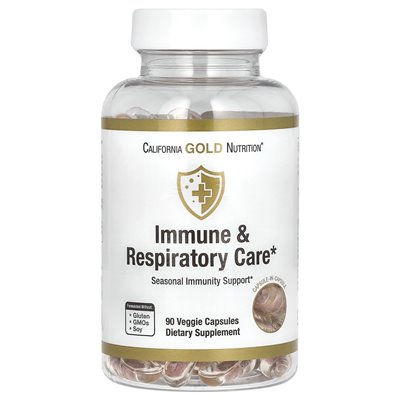 California Gold Nutrition, Immune &amp Respiratory Care, 90 kapsułek wegetariańskich