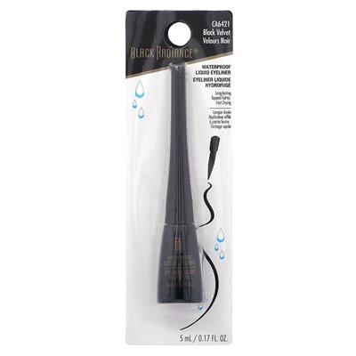 Black Glow Waterproof Liquid Eyeliner, CA6421 Black Velvet, 0.17 fl oz (5 ml)