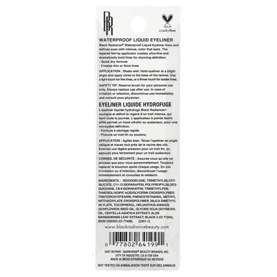 Black Glow Waterproof Liquid Eyeliner, CA6421 Black Velvet, 0.17 fl oz (5 ml)