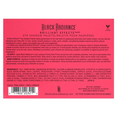Black Glow, Brilliant Effects, Lidschattenpalette, Tribal Light, 0,38 oz (11 g)