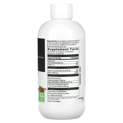 DaVinci Laboratories of Vermont, Collagen Bright, Toasted Cinnamon, 7,6 Fl Oz (225 ml)