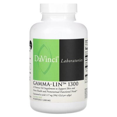 DaVinci Laboratories of Vermont, Gamma-Lin 1300, 1300 mg, 90 Softgel DaVinci Laboratories of Vermont, Gamma-Lin 1300, 1300 mg, 90 Softgel