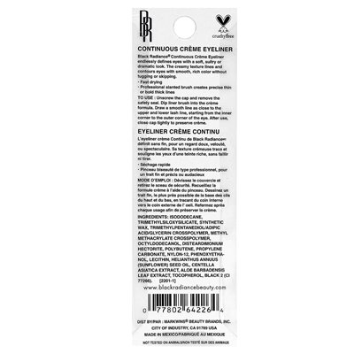Black Radiance, Continuous Crème Eyeliner, CA6441 Classic Black, 0,16 uncji (4,5 g)