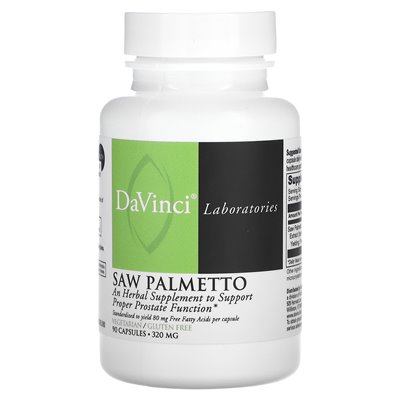 DaVinci Laboratories of Vermont, Saw Palmetto, 320 mg, 90 kapsułek