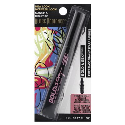Black Radiance, Bold & Sexy, Mascara-Faser, CA6431A Schwarz, 0,17 fl oz (5 ml)