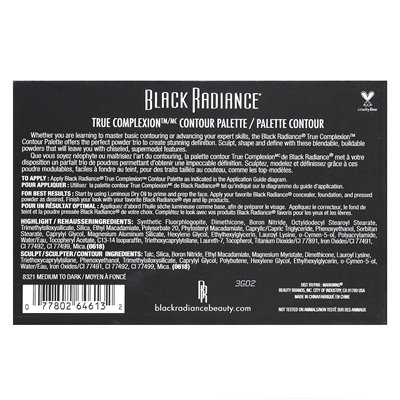 Black Radiance, True Prika, Contour Palette, 8321 Medium to Dark, 0.38 oz (11 g)