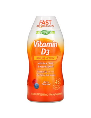 Nature's Way, Vitamin D3, Beere, 25 mcg, 480 ml Nature's Way, Vitamin D3, Beere, 25 mcg, 480 ml